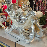 TRINEO BLANCO CON PLATA 27 CM X 50 CM