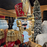 CASCANUEZ CASA MERLINA ROJO CON DORADO 180 CM