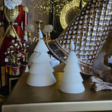 VELAS AROMATIZANTES ARBOL CON LUZ LED ON-OFF 8x15cm Beige 1U/U