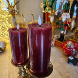 VELA AROMATIZANTE ELECTRICA ROJA ON-OFF 7x15cm Rojo 1U/U