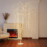 ARBOL WILLOW CON LUZ LED BLANCA 183CM 768 lights?BASE DE METAL 22cm 5mleadwire?BS IP20 adaptor 24V?with 10% flashing lights