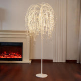 ARBOL LLORON CON GOTAS DE VIDRIO Y LUZ LED BLANCA BASE 29 CM ARBOL 1.83 , 1080lights IP44 adaptor 24V