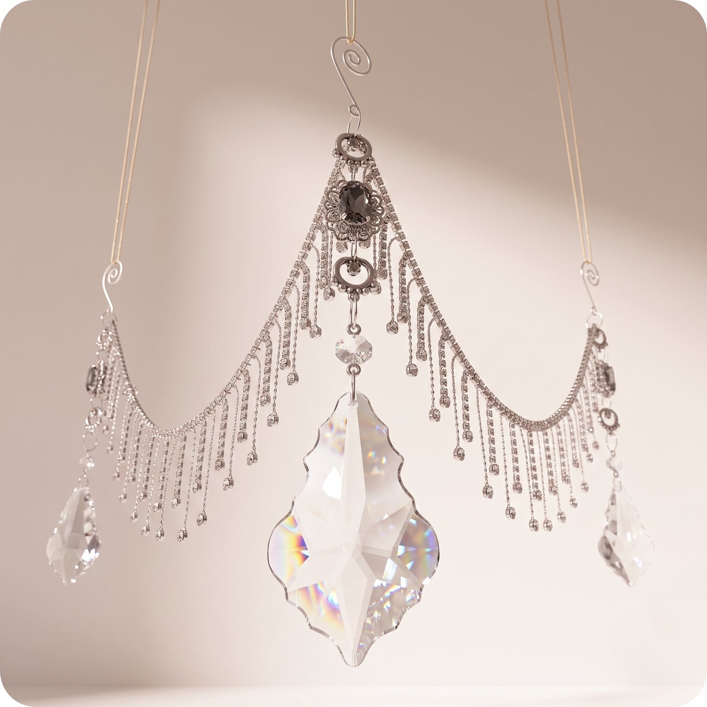 Guirnalda colgante de cristal