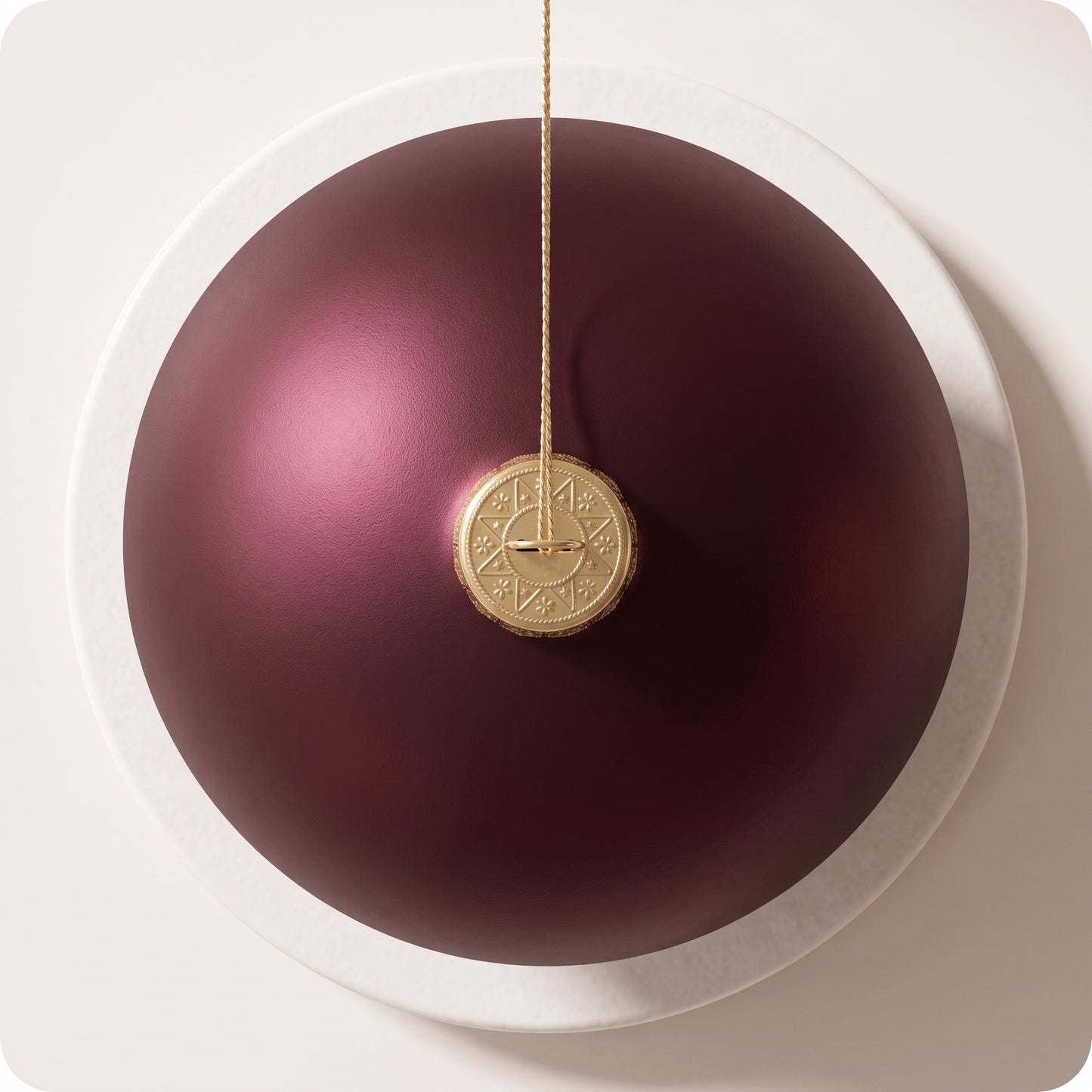 Esfera tipo metalica burgundy lisa 20, 30 y 50 cm