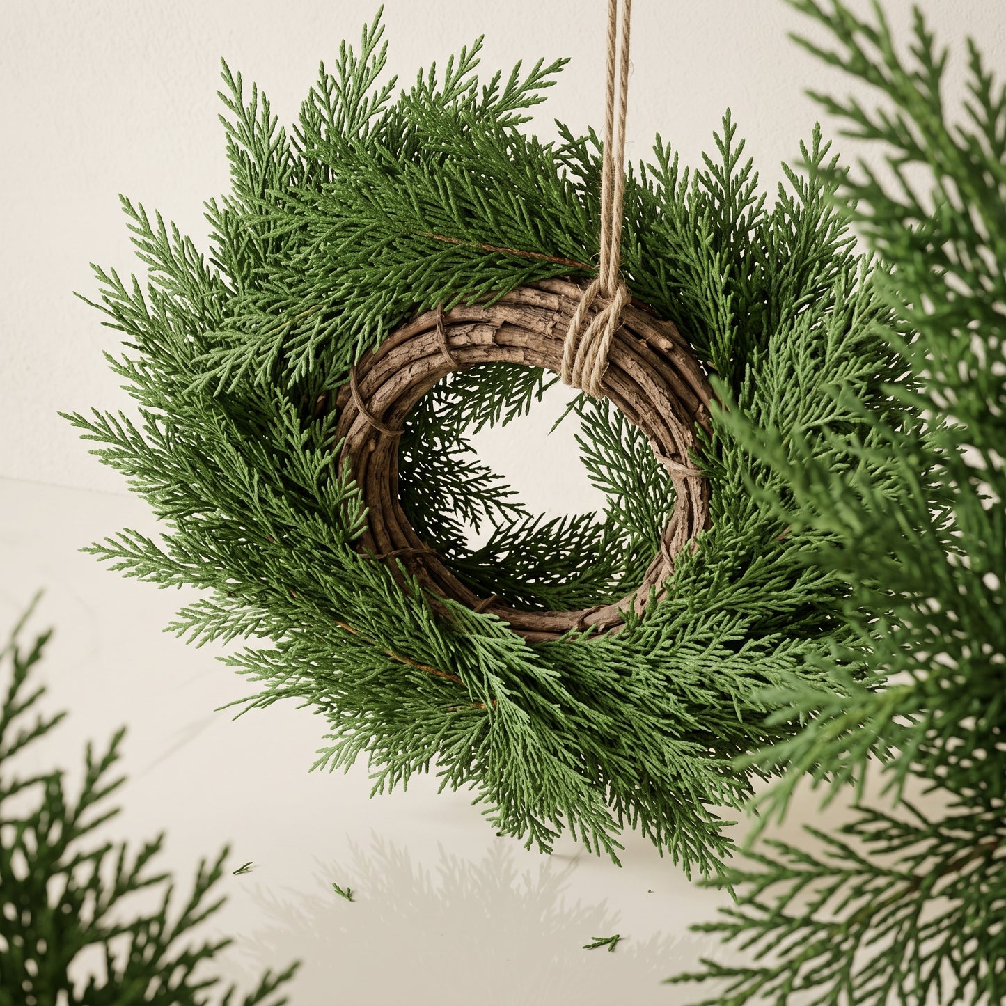 Anillo para velas Arborvitae TT verde
