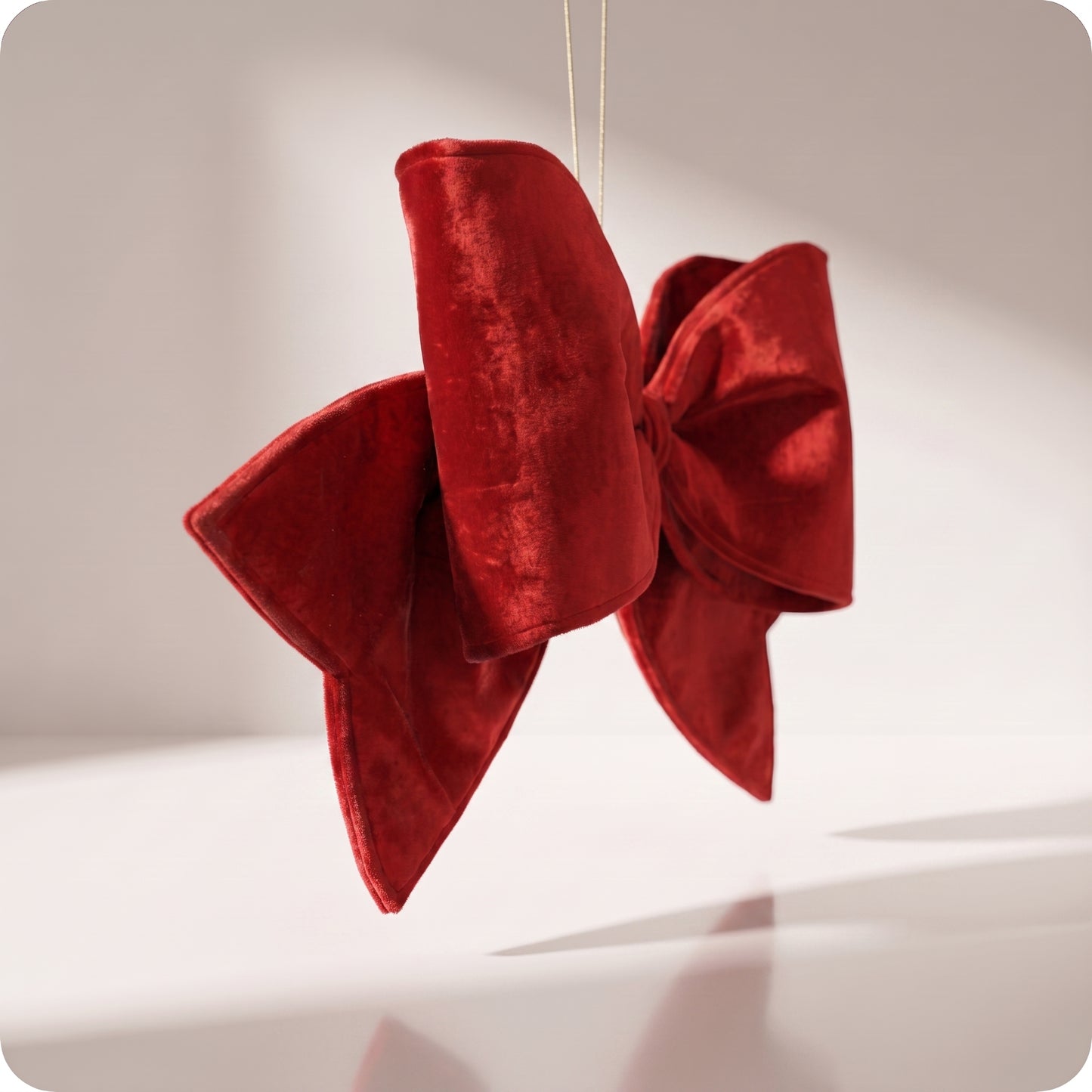 Moño mini de terciopelo rojo