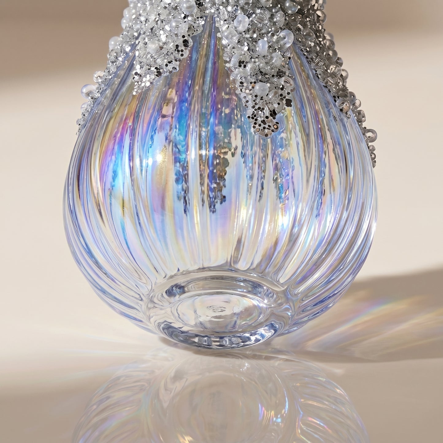 Adorno de gota de cristal de vidrio