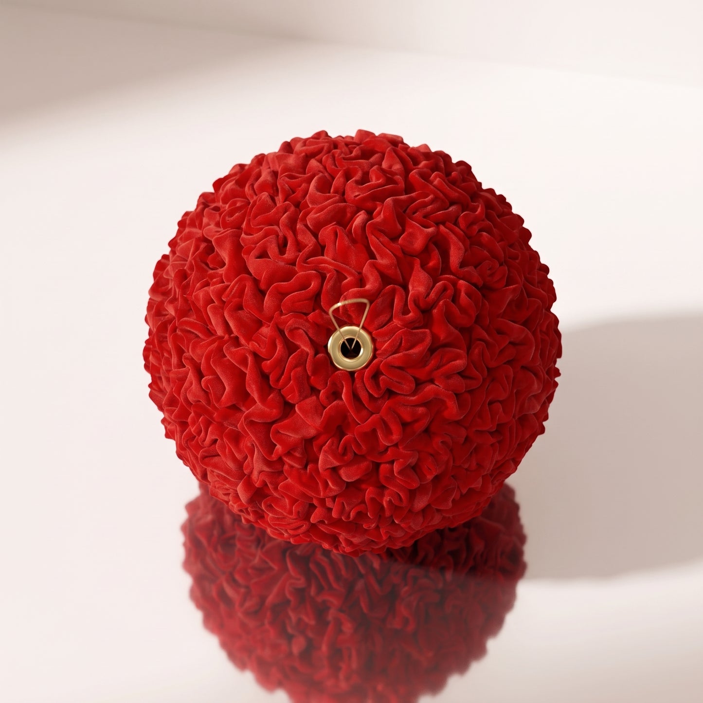 Esfera terciopelo rojo crushed rojo 18 y 23 cm