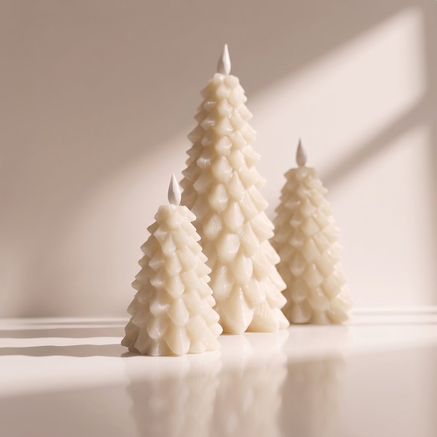 Vela aromatizantes tipo árbol con luz led blanca