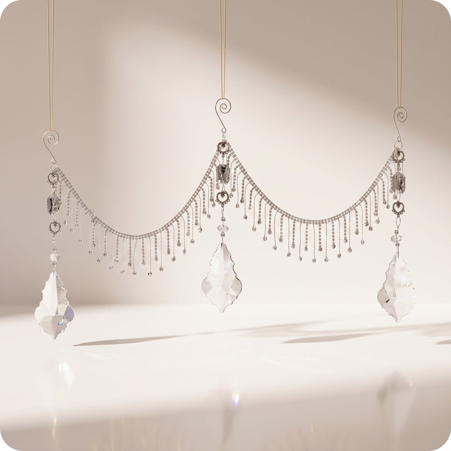 Guirnalda colgante de cristal