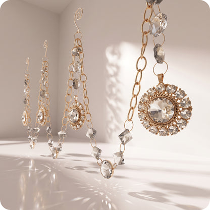 Guirnalda colgante con joyas
