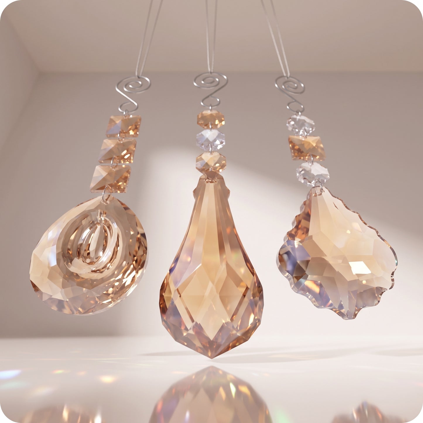 Adorno de gota de cristal
