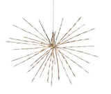 ARAÑA DORADA DE LUCES BLANCAS CALIDAS CON CONTROL REMOTO 71.5 CM