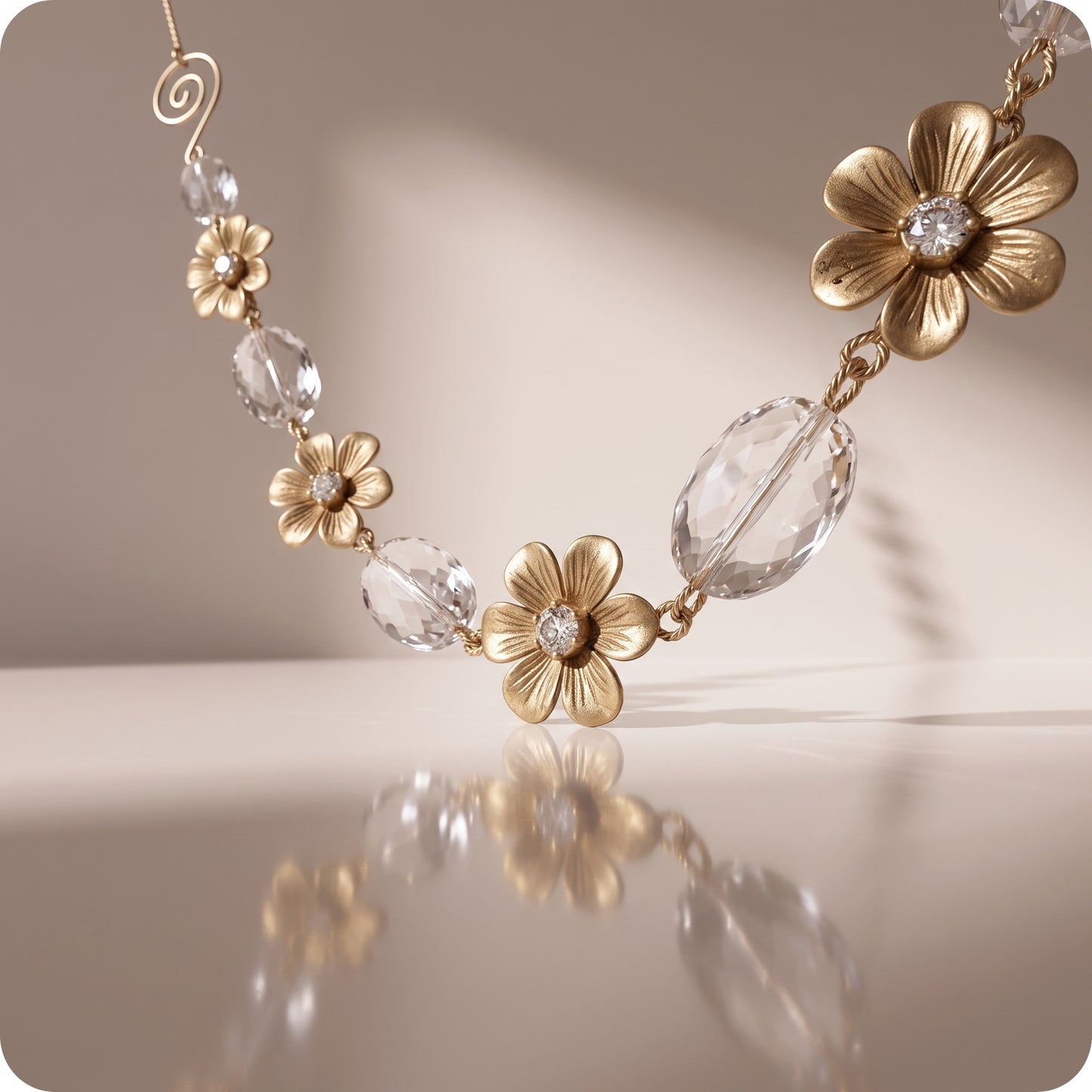Guirnalda floral ovalada estilo vintage