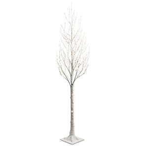 ARBOL CON HIELO Y LUCES BLANCAS 214 CM