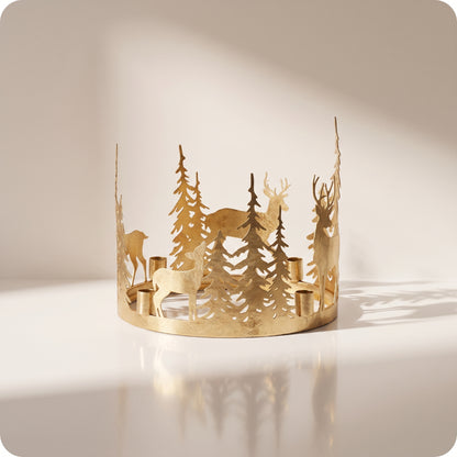 Candelabro tipo bosque dorado