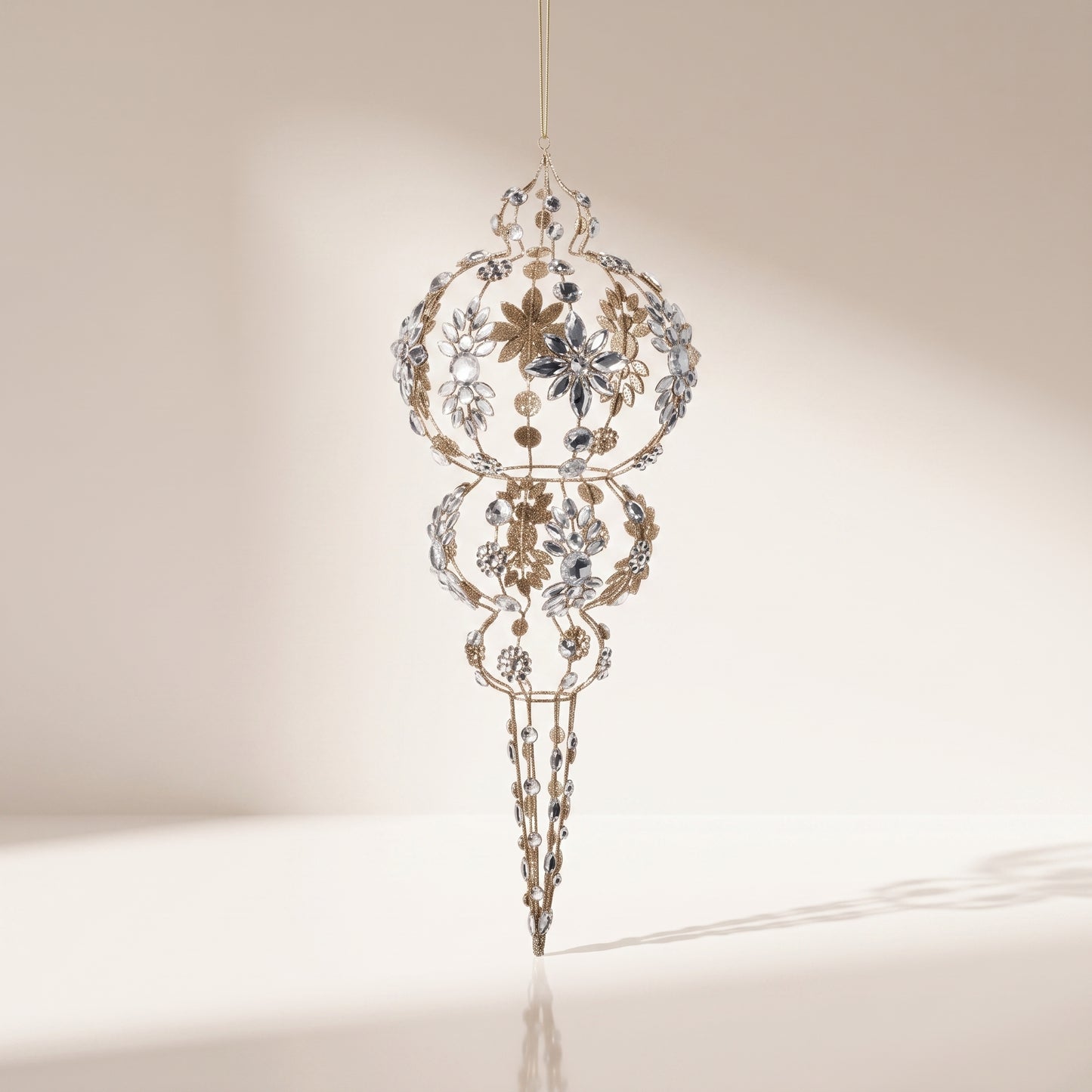 Esfera con flores y piedras y estrellas 49 cm