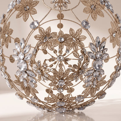 Esfera con flores y piedras y estrellas 49 cm