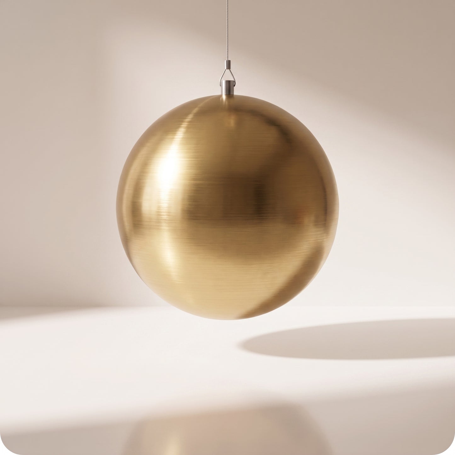 Esfera de acero inoxidable dorado viejo rigido 20, 30, 38 y 48 cm