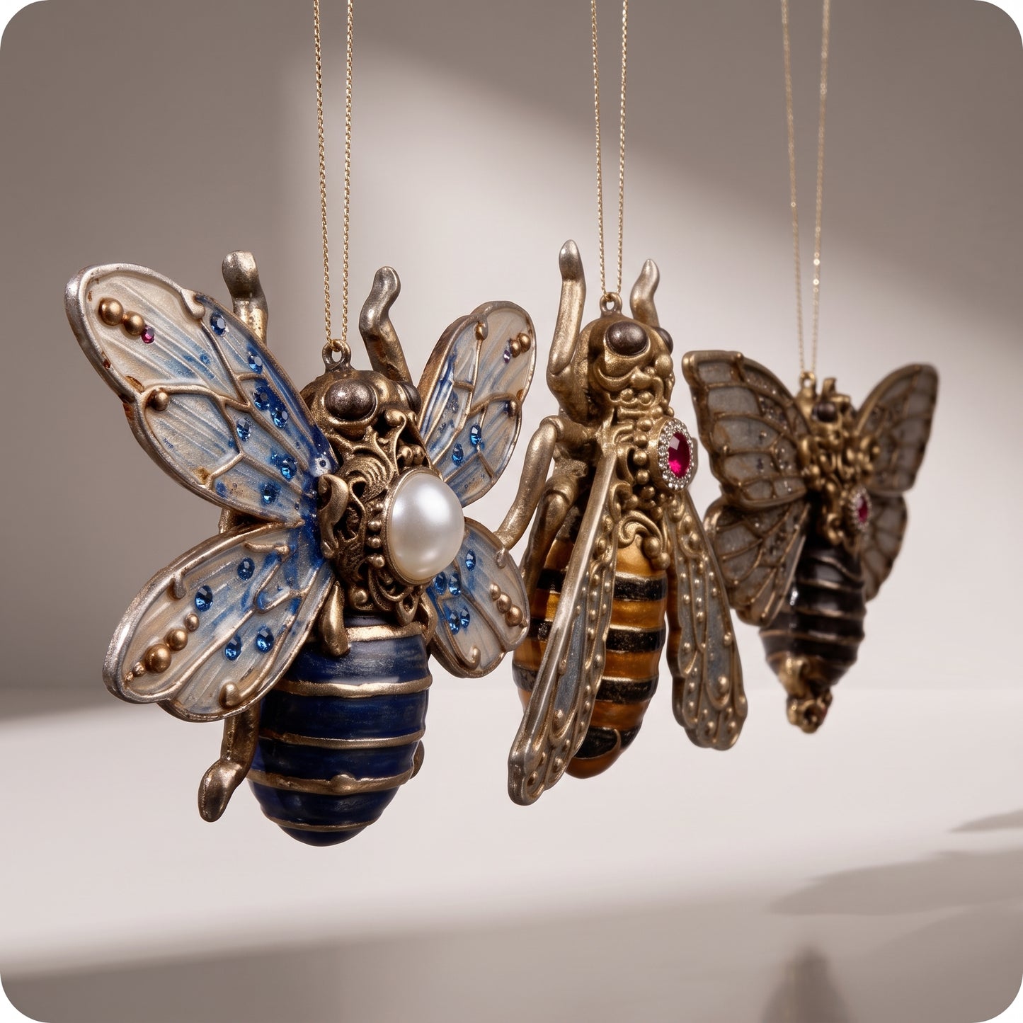 Adorno de abeja con joyas