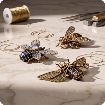Adorno de abeja con joyas