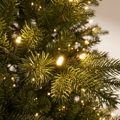 Árbol fir premium verde con 1450 luces calidas