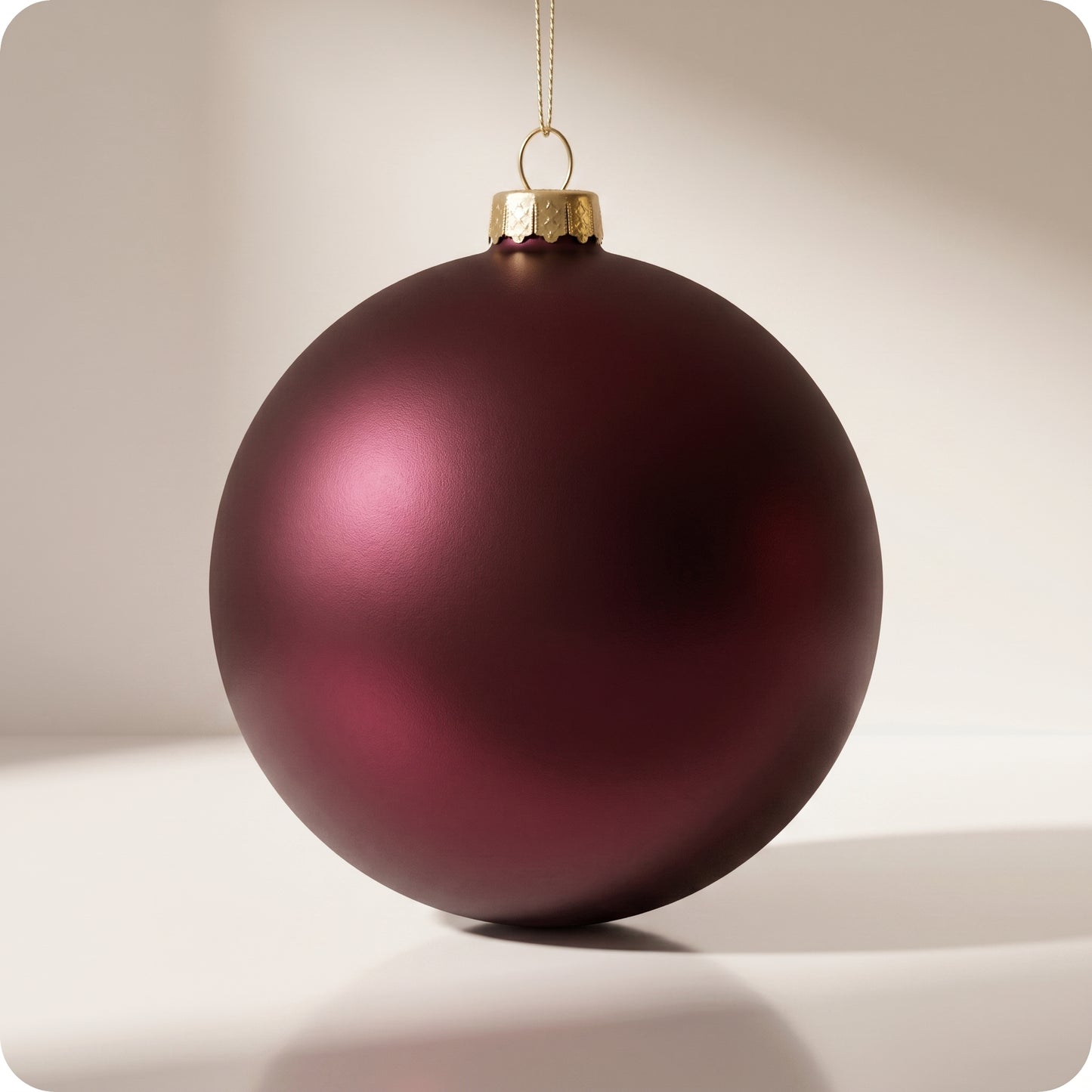 Esfera tipo metalica burgundy lisa 20, 30 y 50 cm