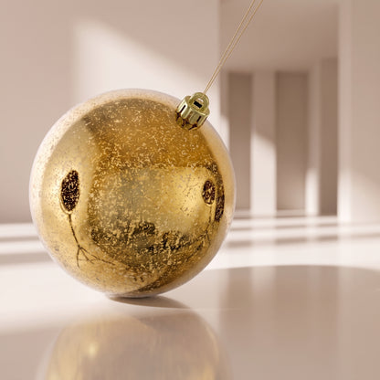 Esfera picada de oro viejo reflejante 20 cm