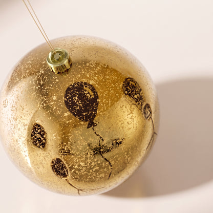 Esfera picada de oro viejo reflejante 20 cm