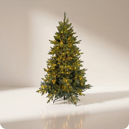 Árbol de navidad verde con 360 luces leds