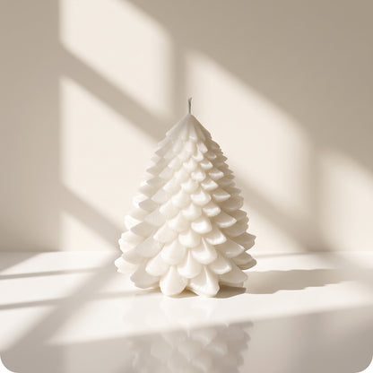 Vela tipo árbol blanca gorda