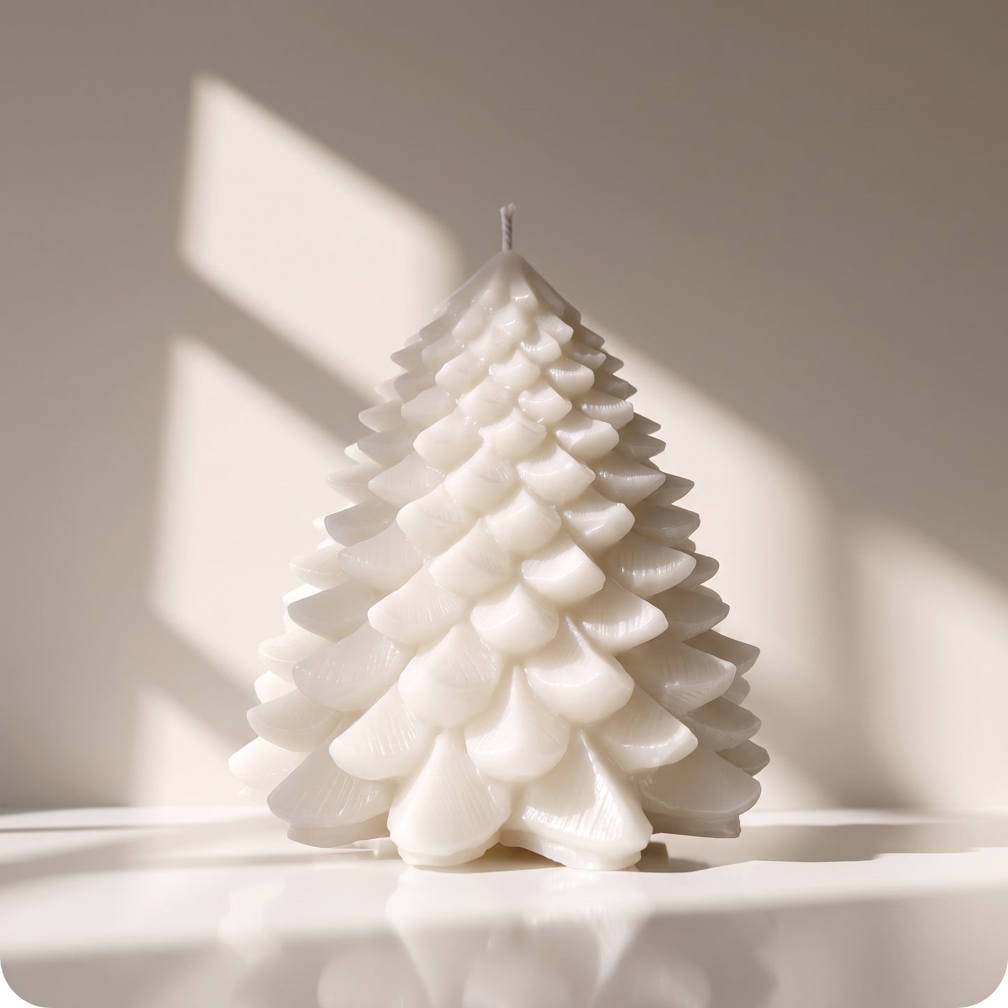 Vela tipo árbol blanca gorda