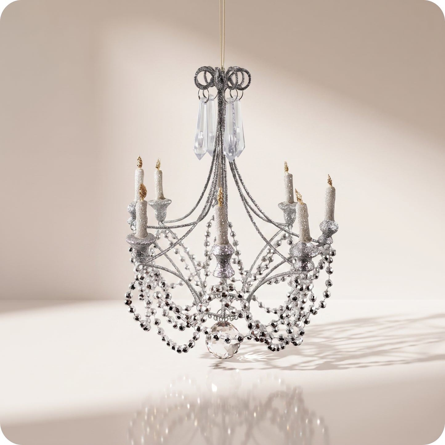 Esfera de Candelabro de lámpara de araña de plata