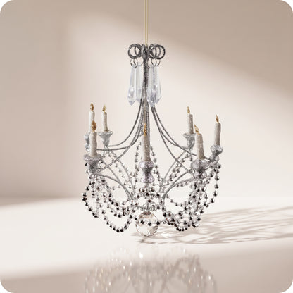 Esfera de Candelabro de lámpara de araña de plata