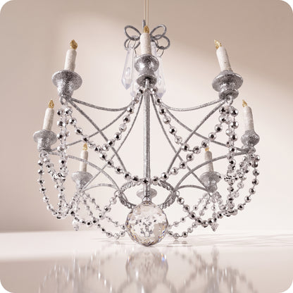 Esfera de Candelabro de lámpara de araña de plata