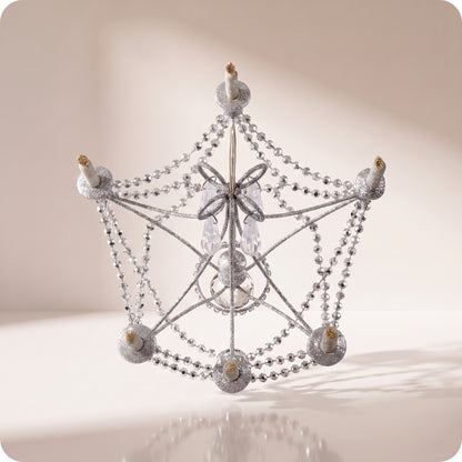 Esfera de Candelabro de lámpara de araña de plata