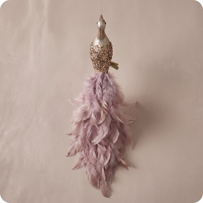Pájaro Champán de pluma lavanda