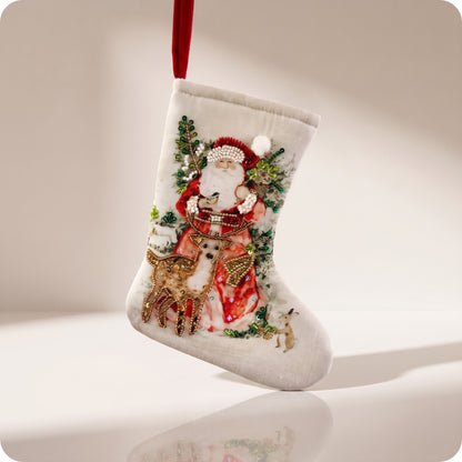 Bota de algodón con crema de Papá Noel