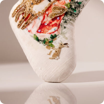 Bota de algodón con crema de Papá Noel