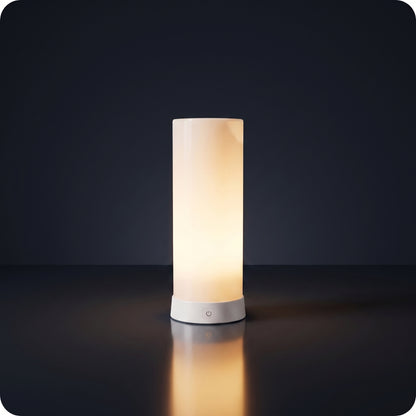 Vela con luz led tipo flama y timer naranja