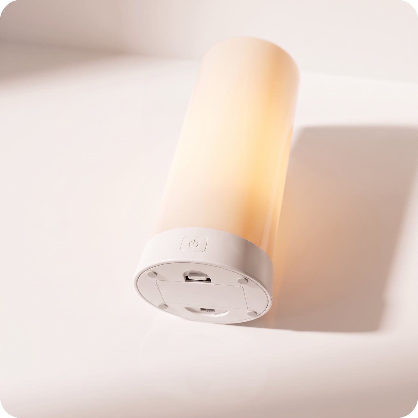 Vela con luz led tipo flama y timer naranja