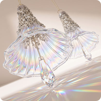 Esferas de candelabro de cristal con brillos en la punta 14 y 19 cm