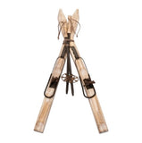 PAR DE ESKIS DE MADERA CON METAL 91.5 CM