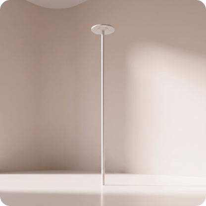 Porta vela de aluminio para árbol blanco