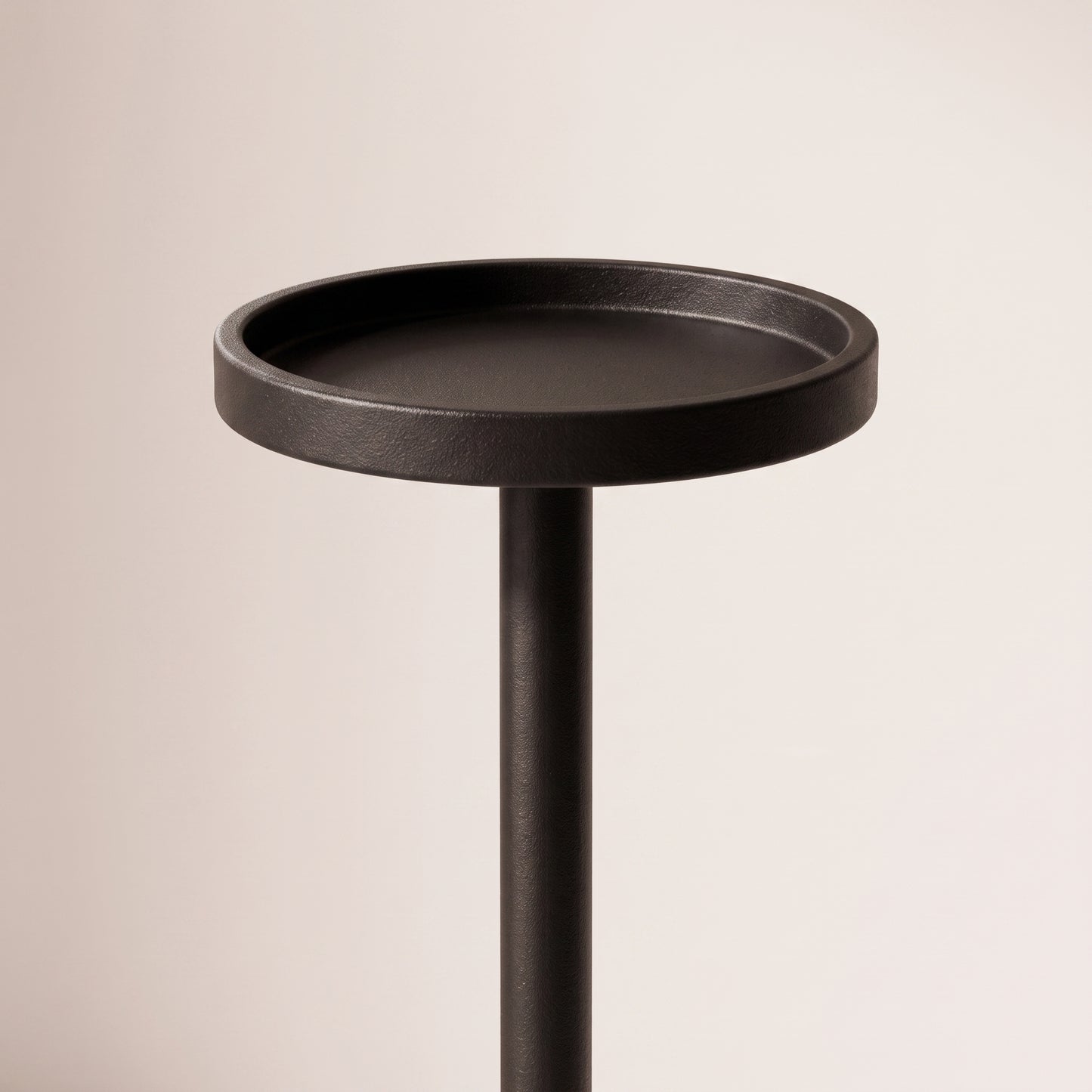 Porta vela de aluminio para árbol negro