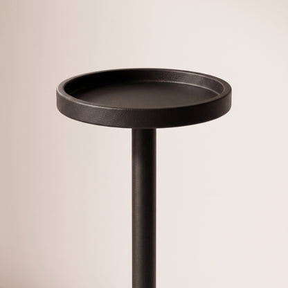 Porta vela de aluminio para árbol negro