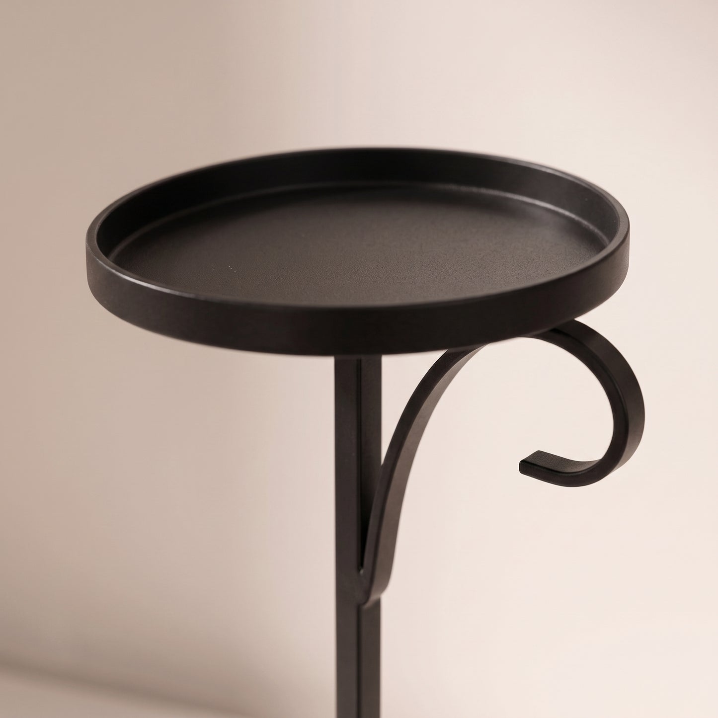 Porta vela de 3 pisos de aluminio negro para árbol
