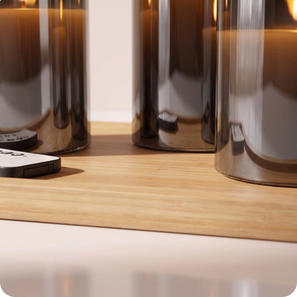Lámparas con vela decorativas en vidrio negro