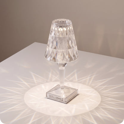 Lámpara decorativas transparentes de mesa con luz rgb