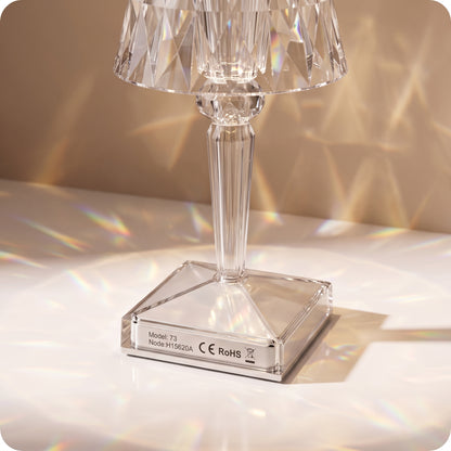 Lámpara decorativas transparentes de mesa con luz rgb